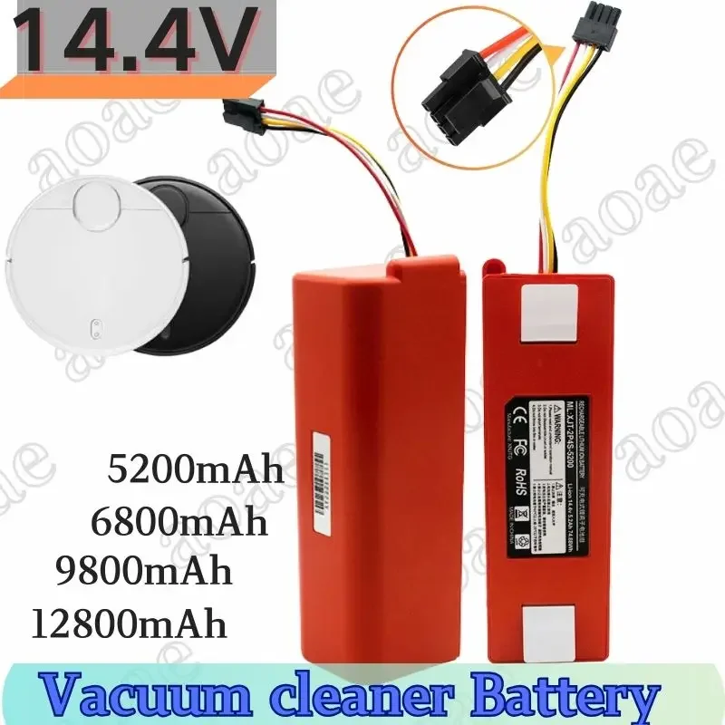 

14.4V 12800mAh BatteryRobotic Vacuum cleaner Replacement Battery For Xiaomi Robot Roborock S50 S51 S55 Accessory Spare Parts