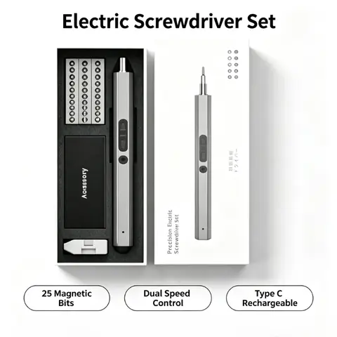 WOWSTICK Electric Screwdriver USB Chargeable Portable LED Kit Portable Professional Mobile Phone IPad Repair Home Tools