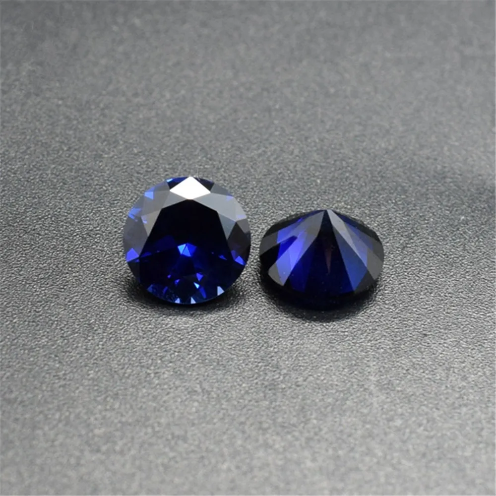 Joanlyn 10pcs Sapphire Round Faceted Gemstones Brilliant Cut Sapphire Gem Small Sizes 0.8mm-3mm C43S