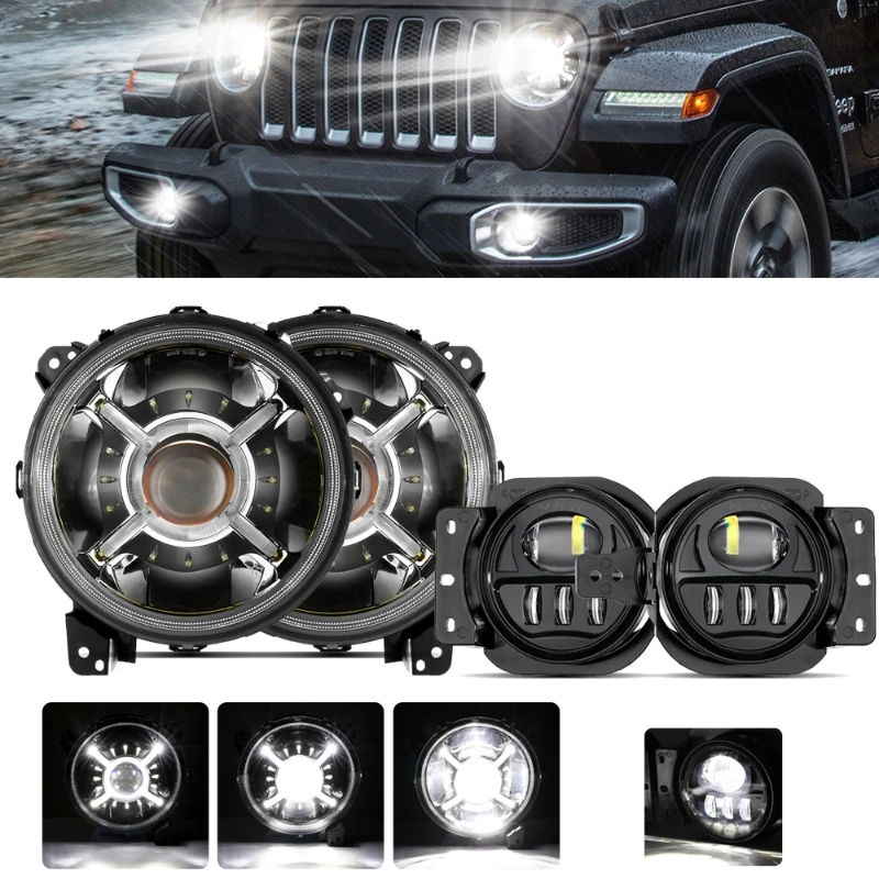 

100W 9 Inch Car Round LED Headlights Signal Lamp for Jeep Wrangler JL JLU Sport Rubicon Sahara for Jeep Gladiator JT 2019-2021