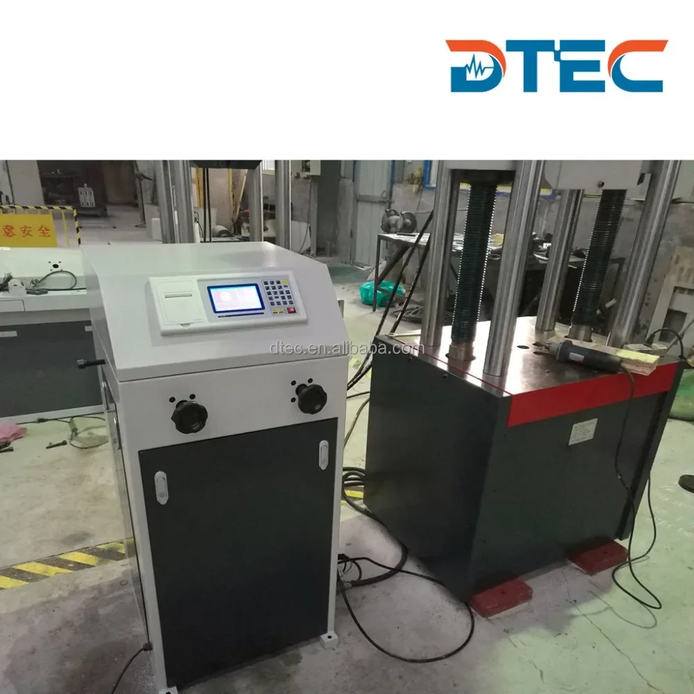 DTEC DE-1000D Hydraulic Universal Testing Machine, 1000KN, Digital Display Stand, Standard Calipers, Compression and Bending