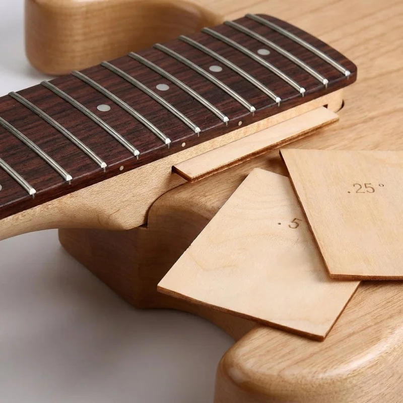 Repair Shop Use Bass Neck Shims Repair Solution For Guitars Electric Bass Tapered Edges Three Degree Options 0.25 Degree