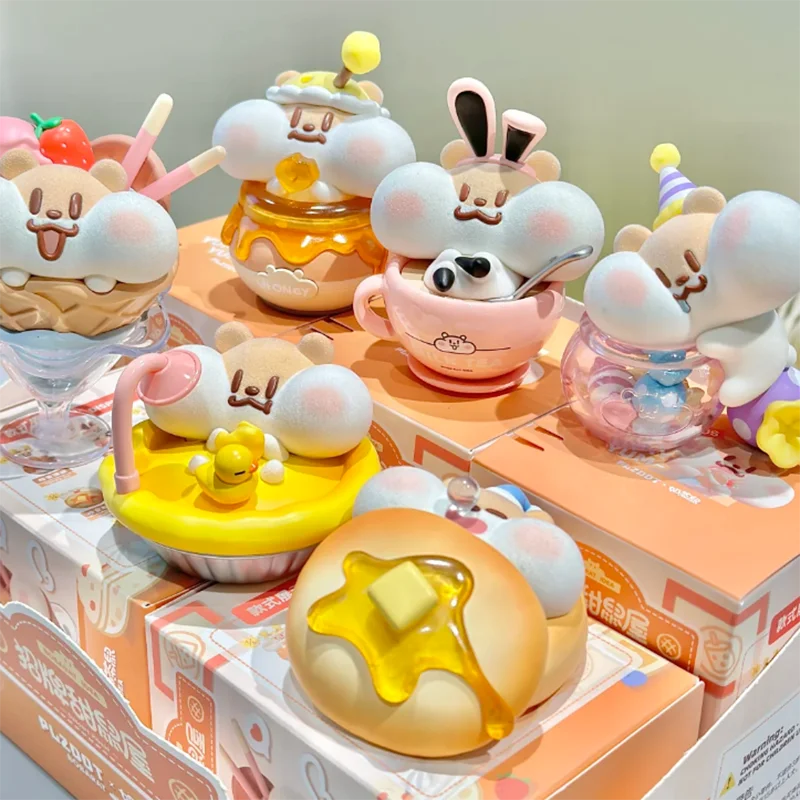 

Plzdot Tea Mouse Signature Sweet Hamster House Blind Box Cute Doll For Boy And Gril Birthday Gift Tabletop Decoration