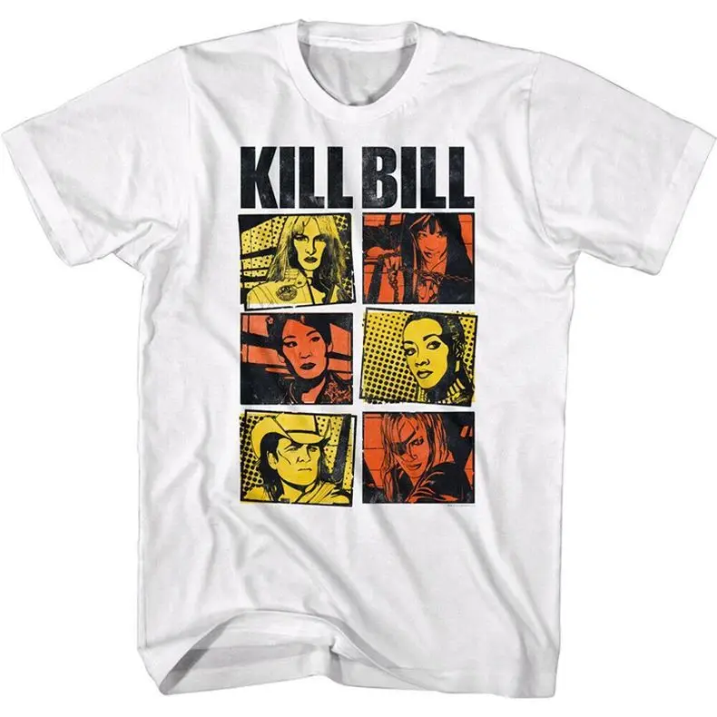 T-shirt rétro imprimé sur le thème du cinéma pour hommes et femmes, à manches courtes, style hip-hop, col rond, en coton, style américain, été