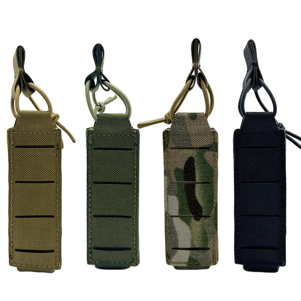 Tactical Pistol Magazine Pouch 9mm Extended Single Mag Pouch Molle Tool Flashlight Torch Holder Hunting Airsoft Accessories view 6