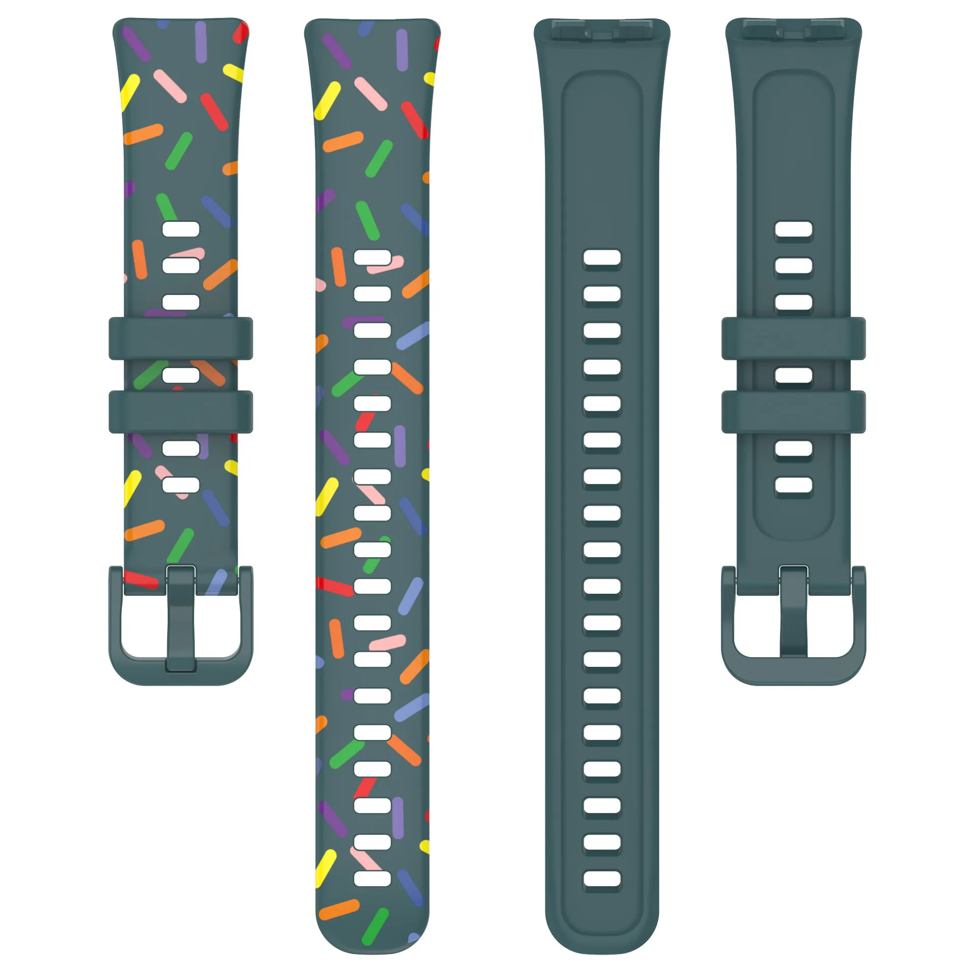 ソフトシリコンストラップ Huawei 社バンド 10 9 8 プリントブレスレット交換可能なリストバンドコレア Huawei 社バンド 10 9 ストラップアクセサリー