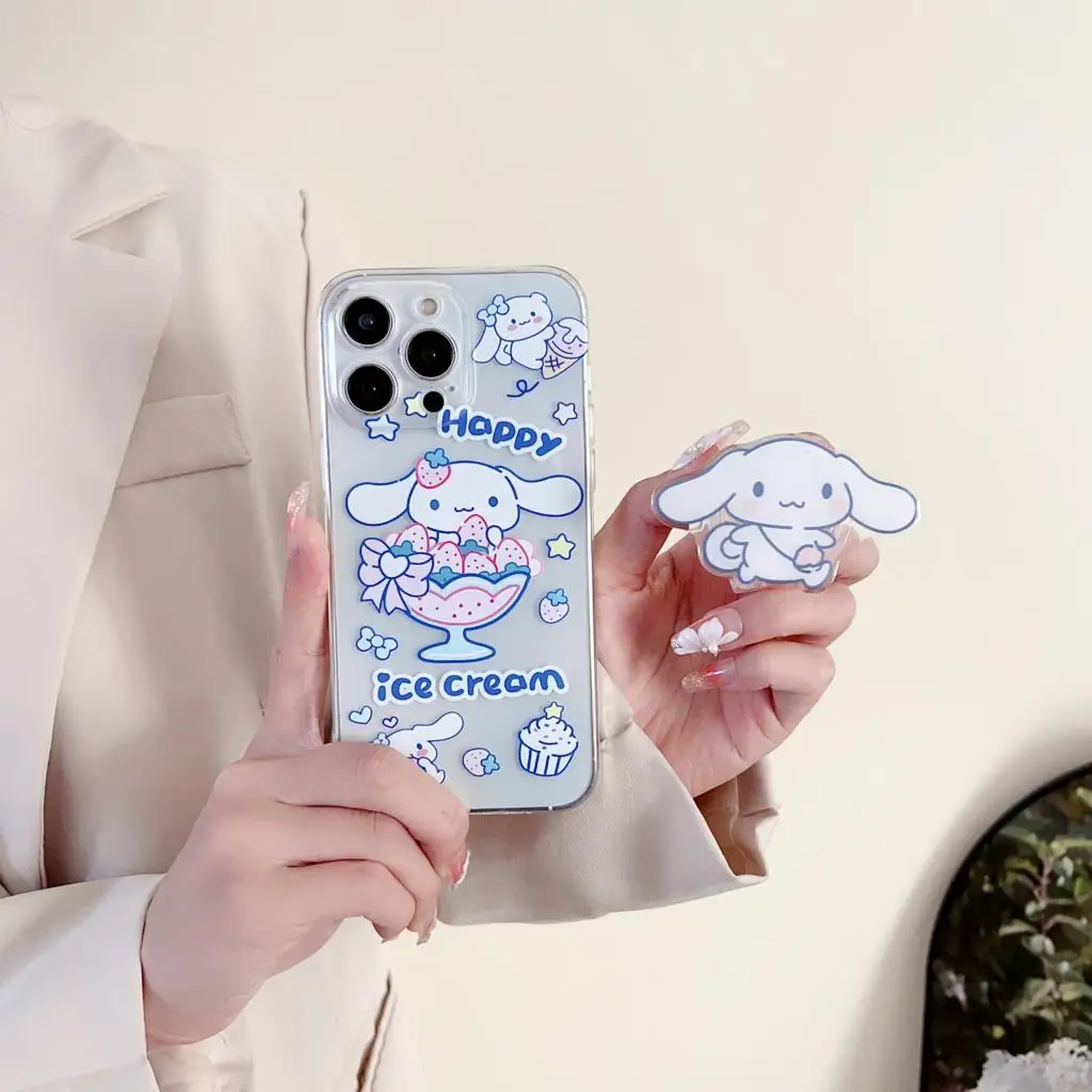 Funny Cinnamoroll Case With Holder For Huawei Nova 3 3i 4 4E 5 5T 5i 6 7 8 9 10 SE Pro Y61 Y90 Y70