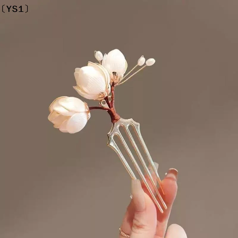

〔YS1〕1Pcs Parties Hair Pin Hair Accessories Elegant Retro Flower Golden Alloy Hair Clip Perfect For Curling Or Straight Hair