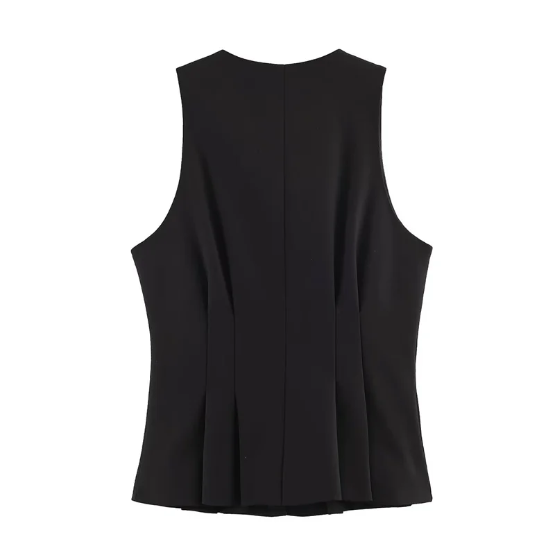 Guobioziy Women's Vest 2026 Summer New Round‑Neck Sleeveless Waist‑Cinching Vest Casual Versatile Fashionable