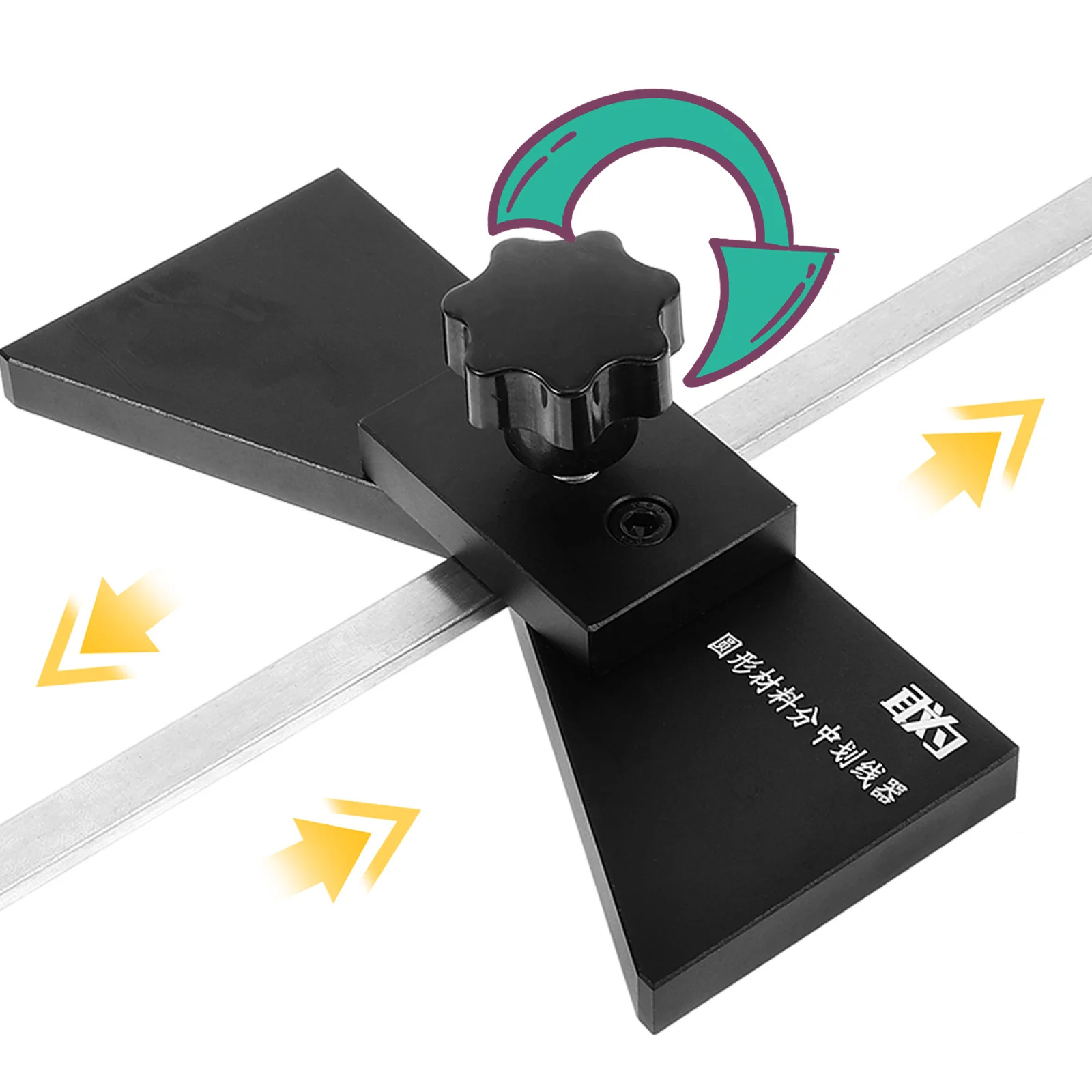 

Center Woodworking Scriber Precision Marking Tool Durable Aluminum Plastic for Carpentry and DIY Ruler for Marking