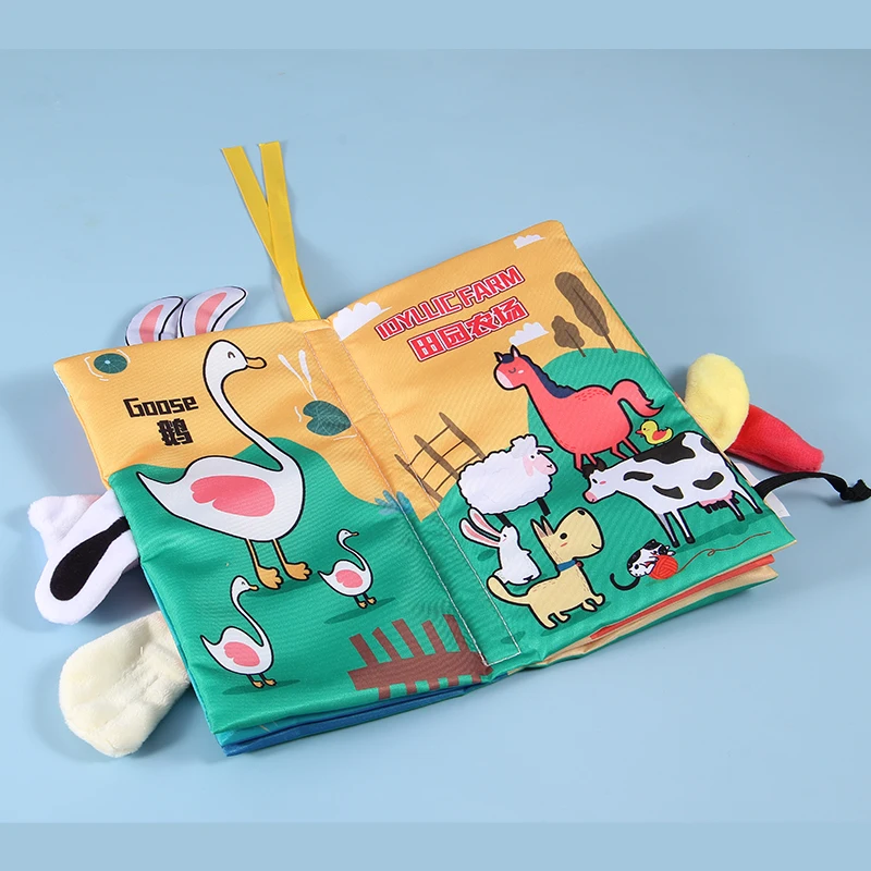 Libri per bambini da 0 a 6 mesi, libri morbidi plissettati in tessuto ufficiale touch and feel, nuovi giocattoli per bambini, giocattoli regalo per ragazzi e ragazze