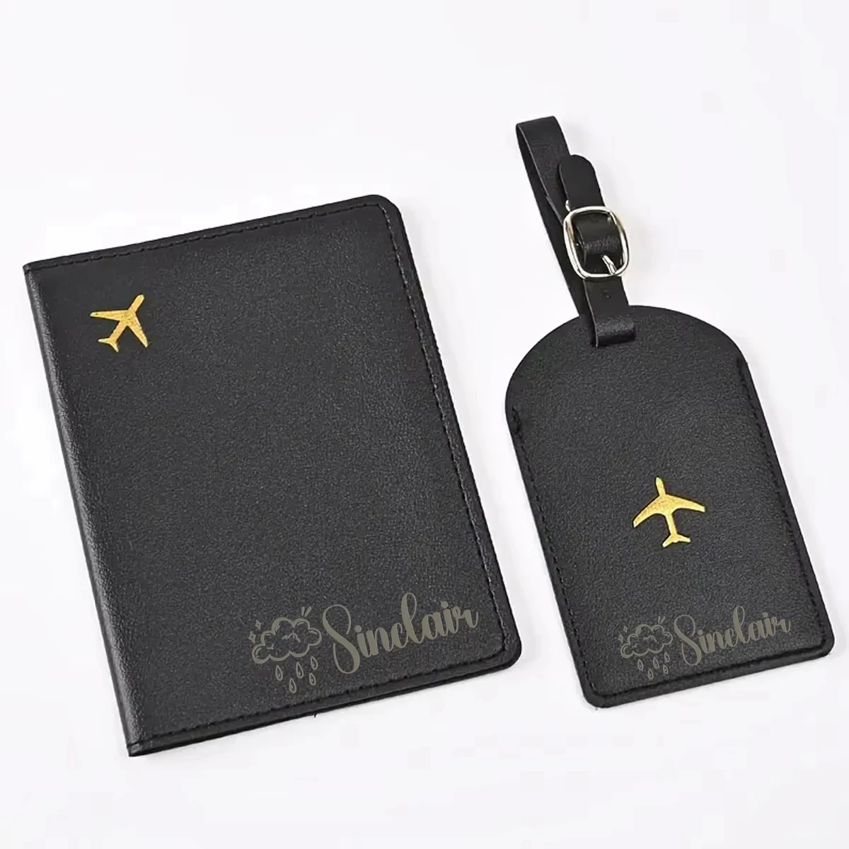 Custom Name Passport Holder & Luggage Tag Set, High Quality Leather Wallet, Practical Travel Gift For Husband view 6