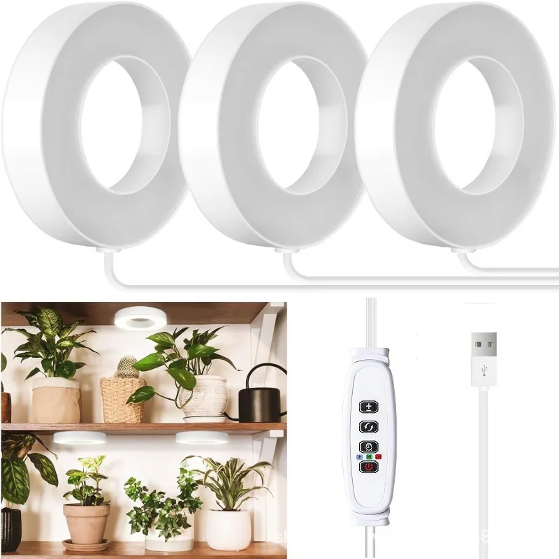 Led Plant Grow Lights For Indoor Plants Full Spectrum With USB Interface Auto Timer Smart Adjustment Can Stick Lamp