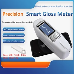 0-200GU batteria al litio ricaricabile Smart Gloss Meter Bluetooth Connected PC software 60 ° Data Storage Gloss Meter Tester