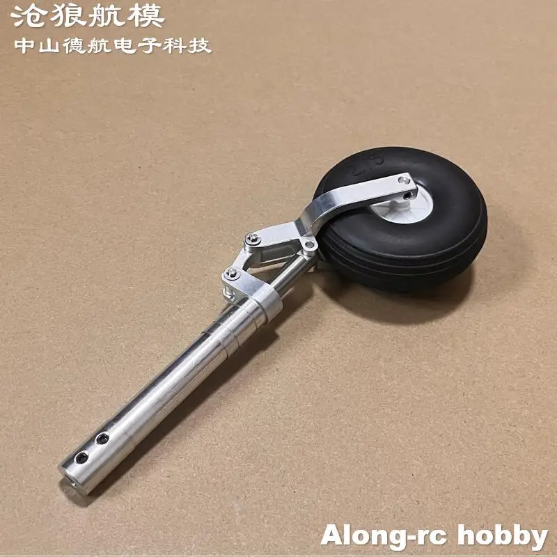 RC Airplane Part Height 150-240mm D4 D5 Strengthened Damping Kneeling Landing Gear with 70mm Wheel for 5-10kg Aircraft EDF Plane
