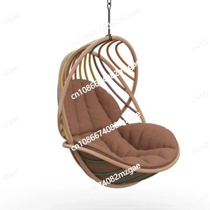 

Outdoor simple living room hanging hanging basket rattan swing indoor balcony lazy Internet celebrity bird's nest cradle durable