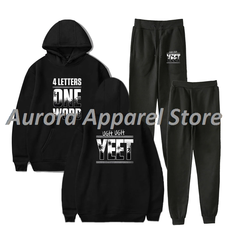 Jey Uso أربعة رسائل كلمة واحدة ميرش هوديس عداء ببطء السراويل مجموعة تأثيري النساء الرجال الشارع الشهير بلوزات