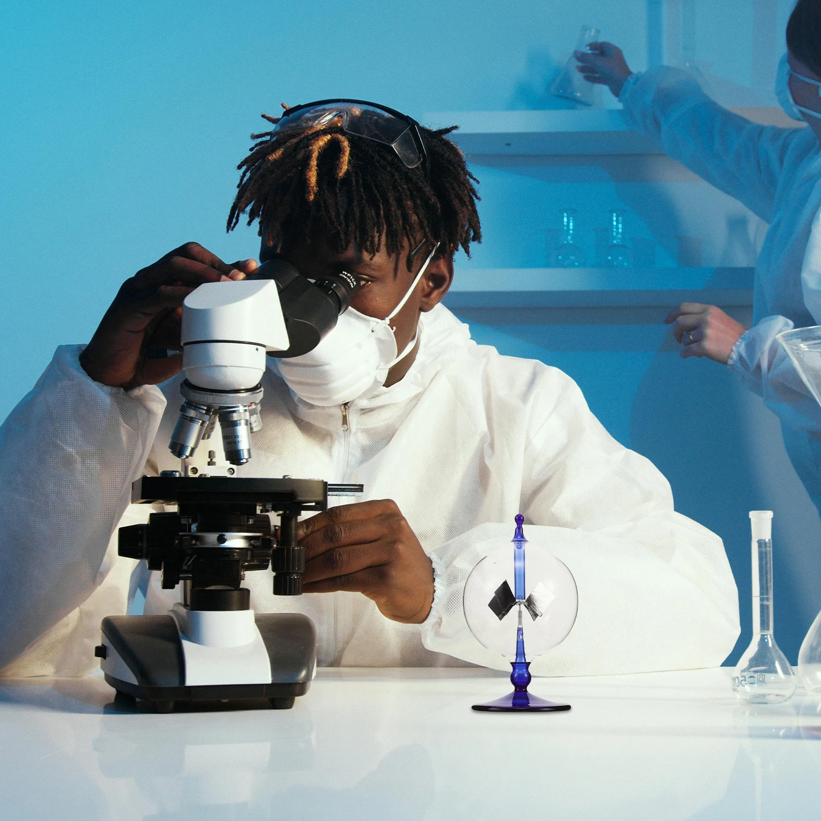 كروكس مقياس الإشعاع الطاقة الشمسية مقياس الإشعاع الزجاج الملون نابض بالحياة ضوء الشمس الغزل دوارات ضوء مطحنة مكتب منزلي الديكور #4