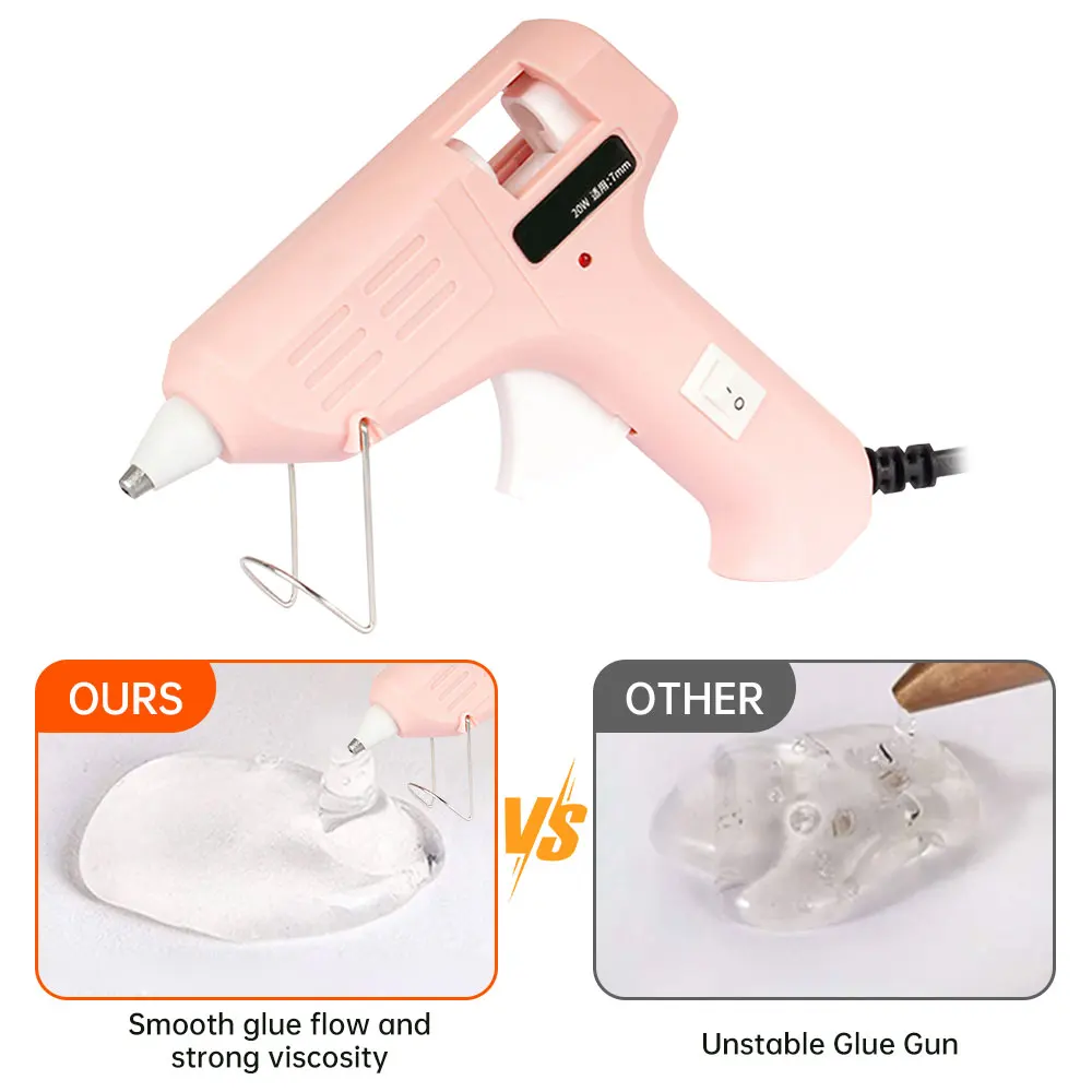 Hot Melt Glue Gun 7mm Glue Sticks Industrial Guns Heat Temperature Thermo Electric Repair Tool DIY Electrothermal Glue Gun