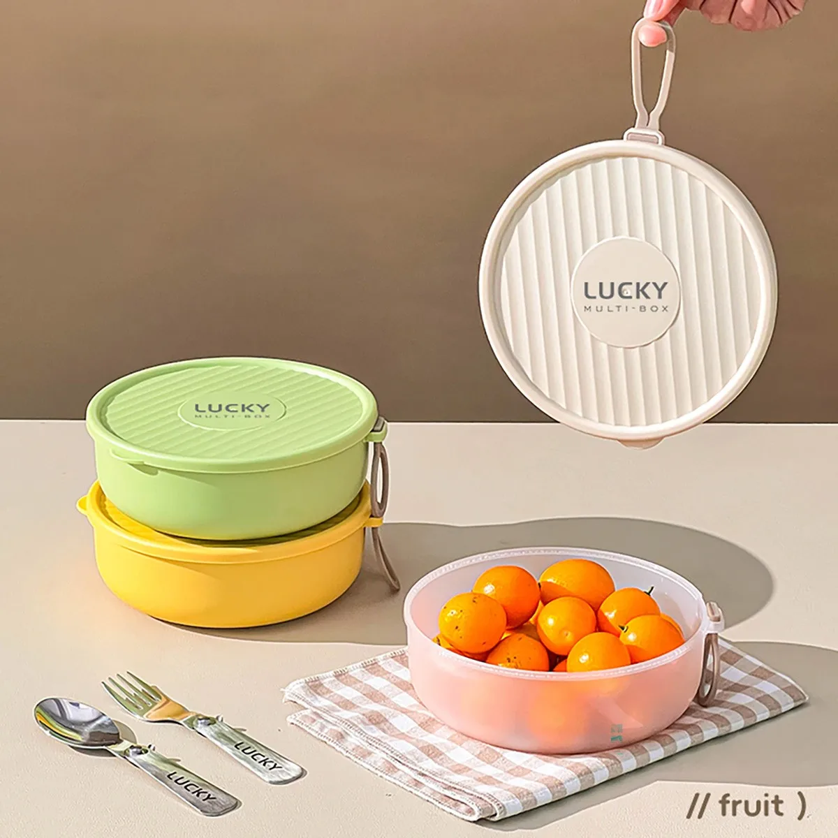 Lonchera Bento de doble capa de acero inoxidable 304, contenedor de alimentos portátil desmontable a prueba de fugas para niños y estudiantes, apto para microondas