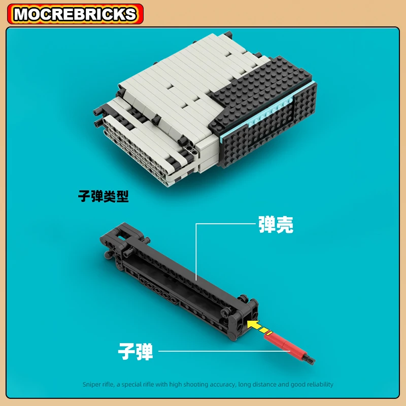 Militar Sniper Rifle Shooting Brinquedos para Crianças, Blocos Técnicos de Construção, Conjuntos de Modelos, Arma de Alta Dificuldade, Kraber Mark II