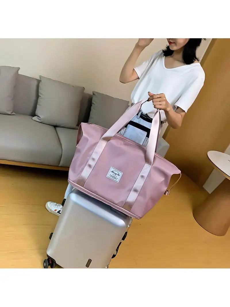 

Large Capaci Foldable Handheld Fitn Bag ort Trip Travel Bag Women's Carry-On Bag for Busin Trips And Vaion