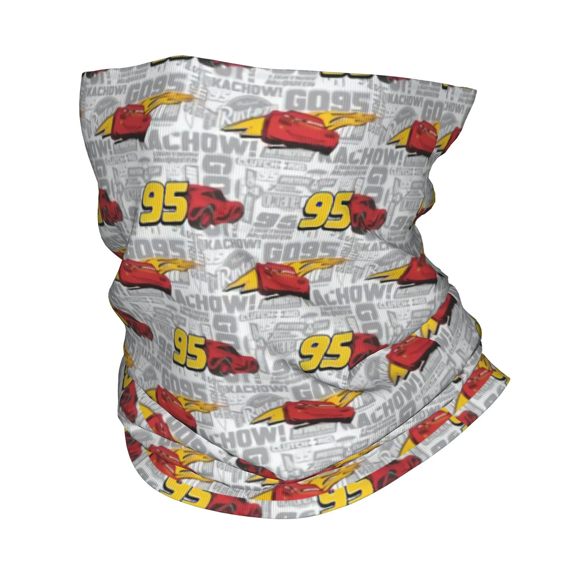 Custom Lightning McQueen 95 Racing Car Bandana Neck Warmer Women Men Winter Hiking Ski Scarf Gaiter  Face Cover