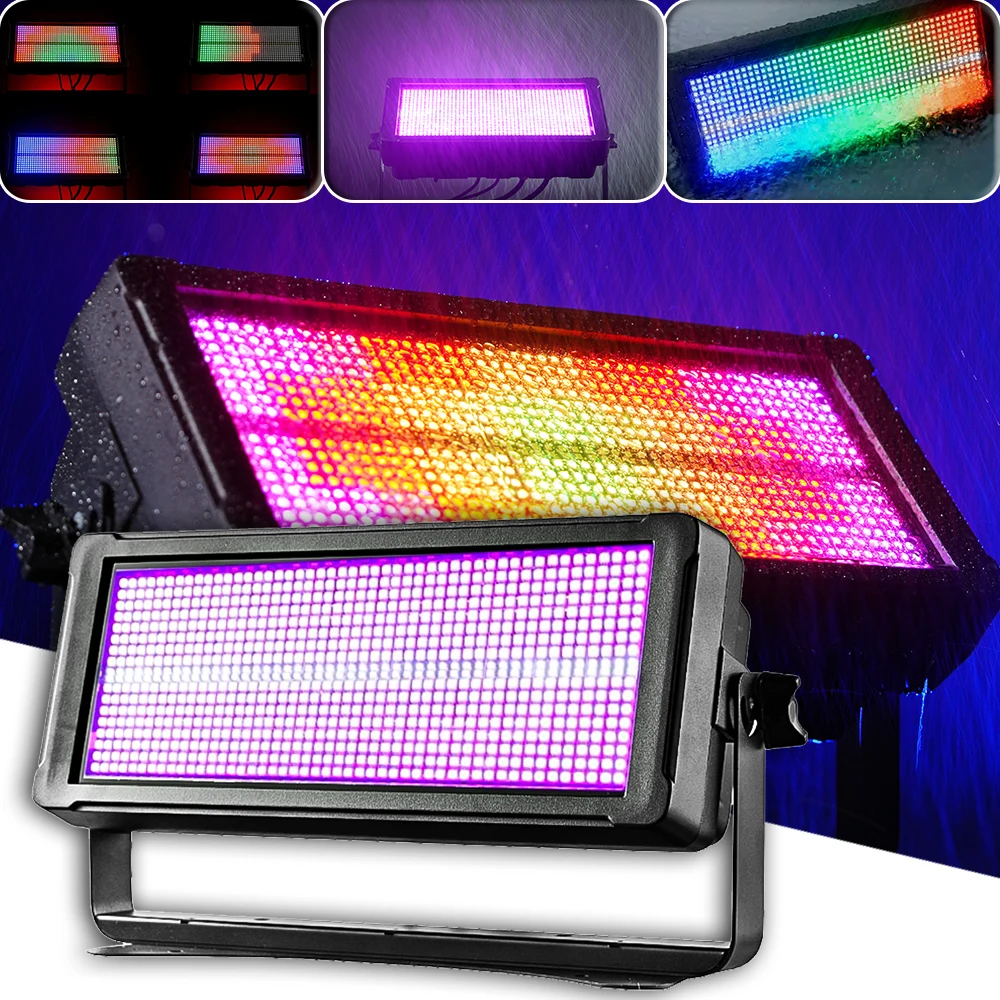 

Waterproof IP68 LED 350W RGBW 4in1 48 + 8 Zones Strobe Light DMX Super Bright Dj Wash Bar Strobe Disco Stage Lighting Effects