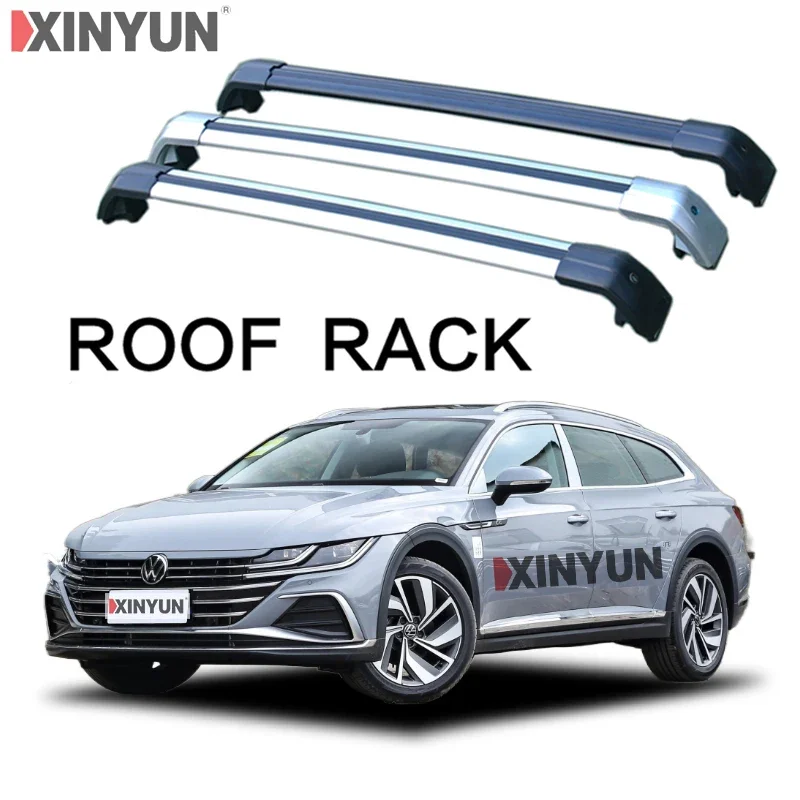 

2Pcs Roof for Volkswagen CC 2021+hunting version travel version Aluminum Alloy Side Bars Cross Rails Roof Rack Luggage Carrier