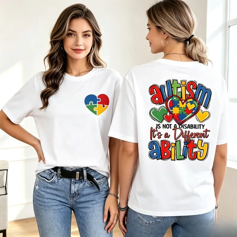 Personalized Autism Shirt,Autism Awareness T-Shirts,Tee Women T-shirts Harajuku Tshirt Clothing T Shirt Women Streetwear Gift