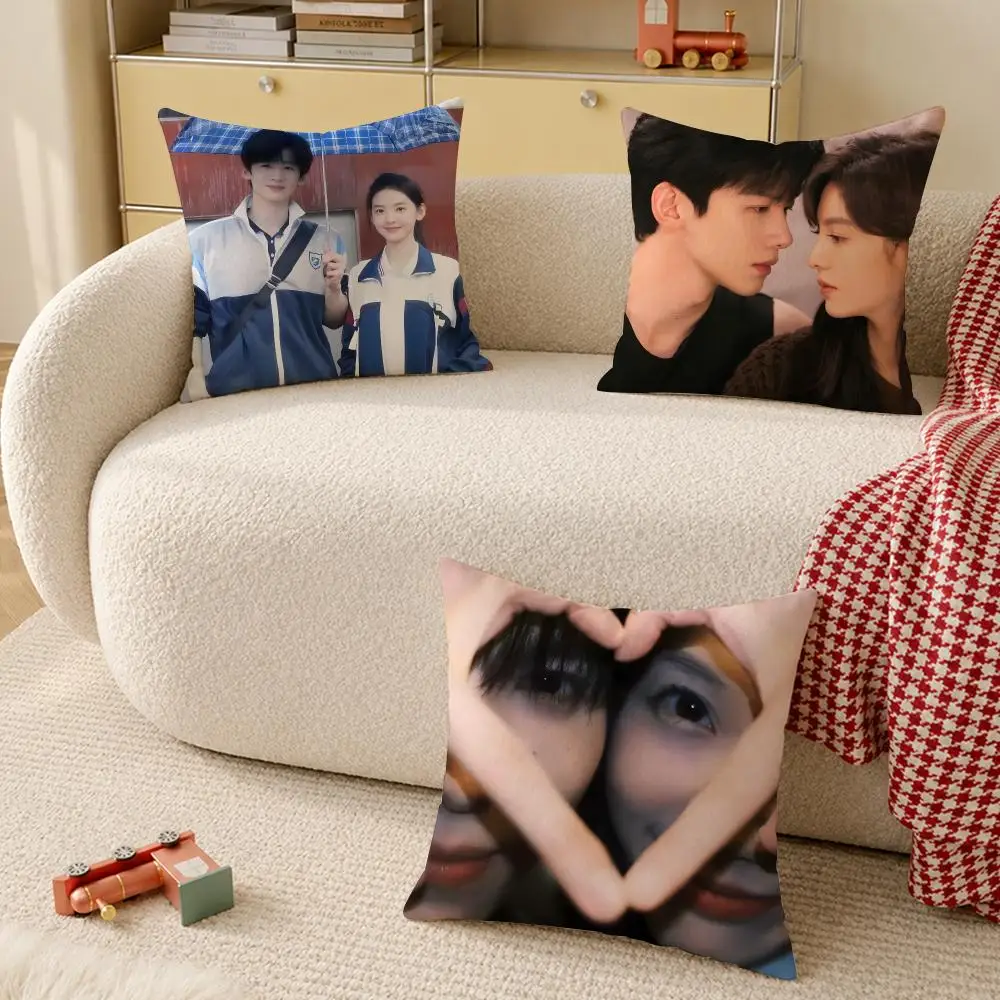 The First Frost Bai Jingting Zhang Ruonan Cushion Cover Pillow Cover Decorative Throw Couch Home Decor for Living Room Sofa