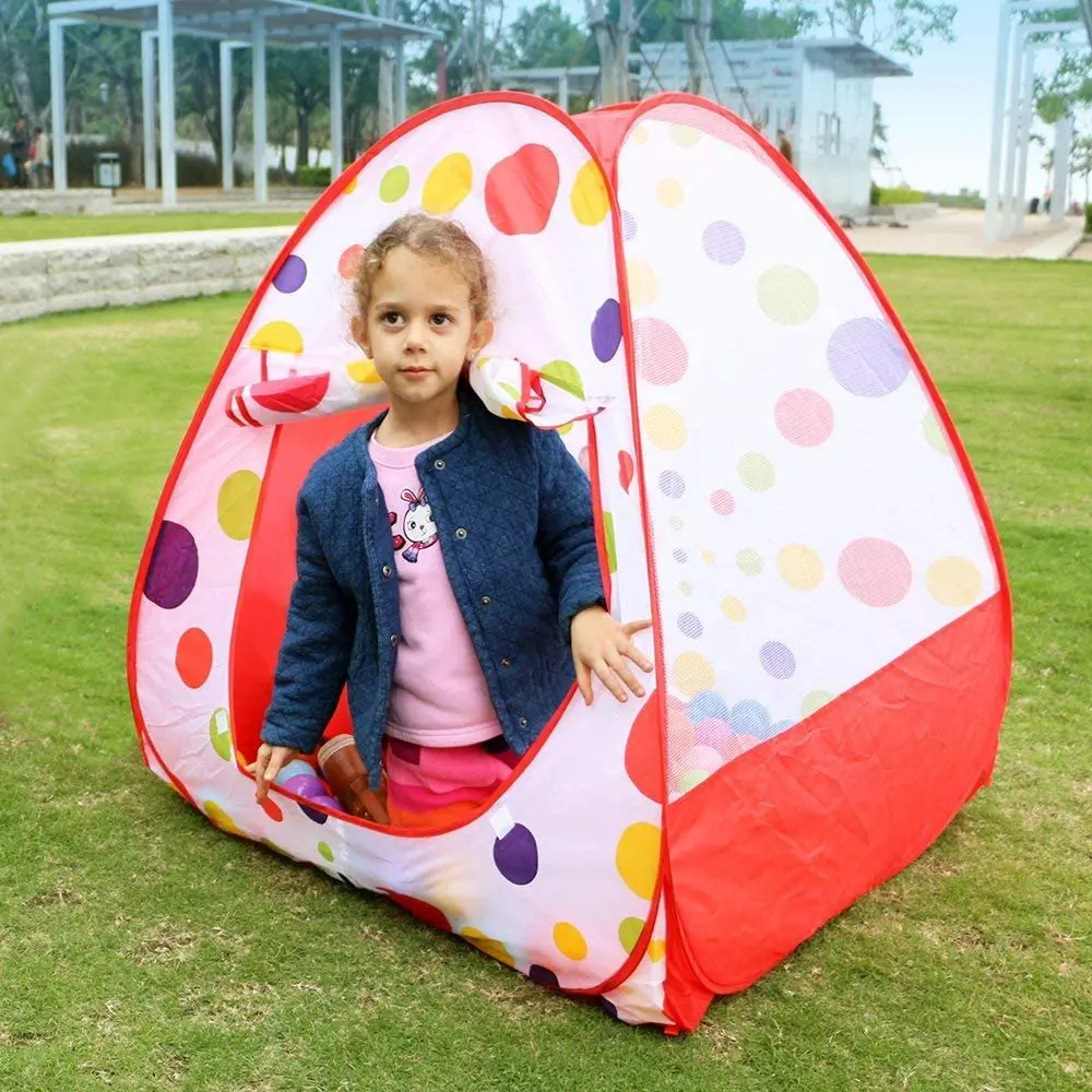 Tragbares Kinderzelt, zusammenklappbar, für Kinder, Bälle, Zelte, Babyspielhaus, große Mädchen, Wellenpunkt, Prinzessinnenschloss, Kinderzimmerdekoration