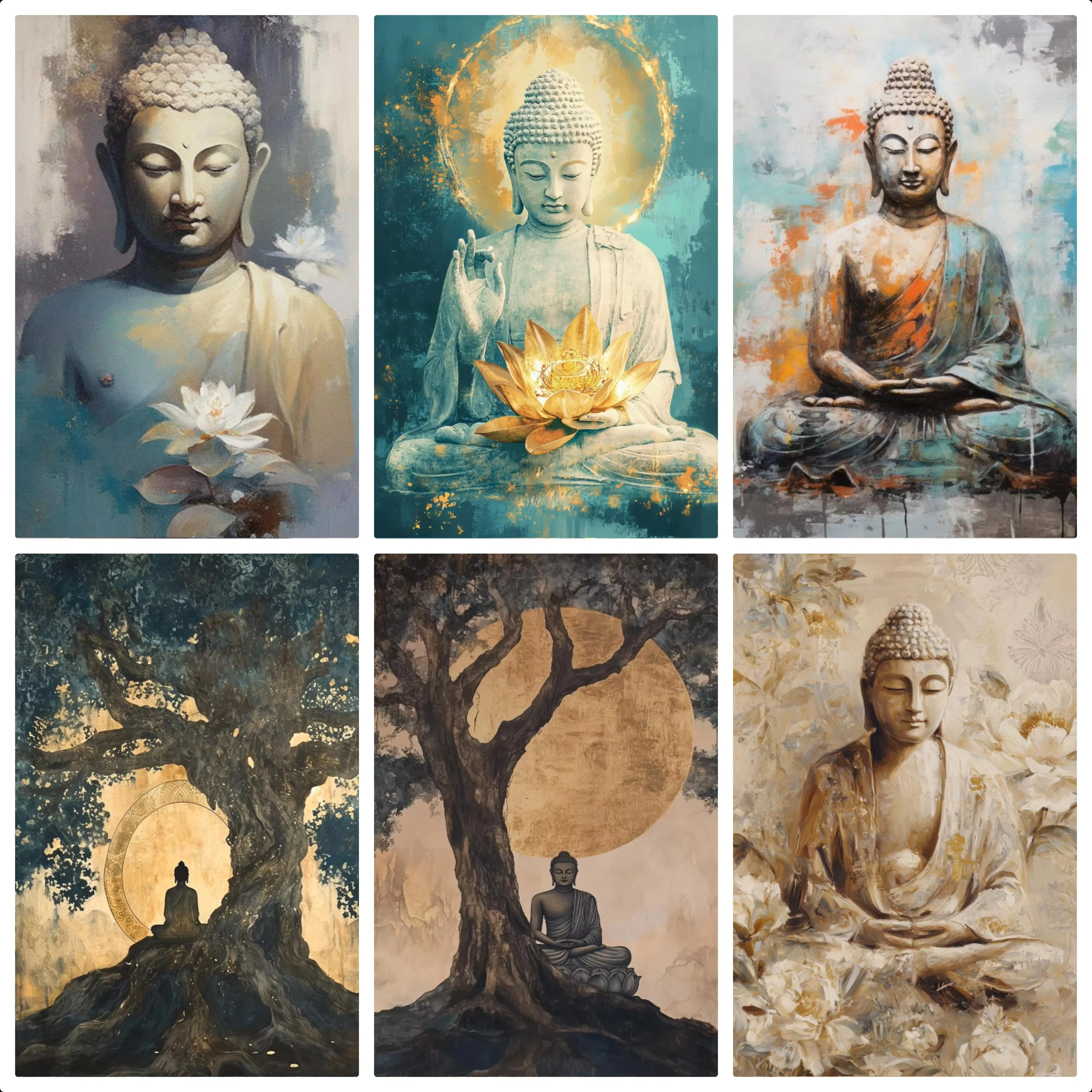5D DIY Diamond Painting Kit Bodhisattva Buddha Bodhi Tree Art Full Drill Rhinestone Mosaic Wall Decor Craft Kit Home Gift