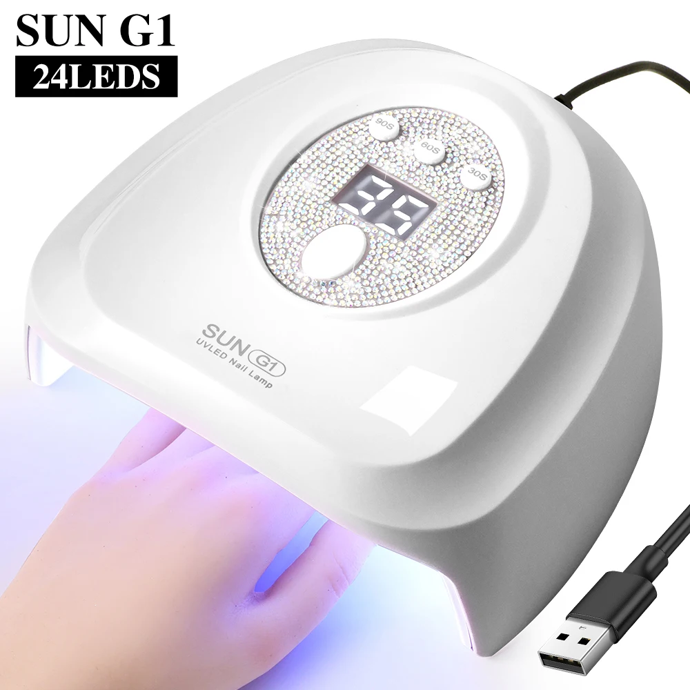 SUN G1-secador de uñas UV profesional, lámpara de 24 LED para uñas con Sensor automático, adecuado para secado de esmalte de uñas en Gel curativo, herramienta de salón de uñas