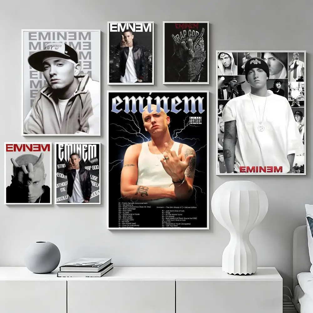 Celebrity Marshall Bruce Mathers III Poster Premium Art Wall Decor, Simple Ornament for Living and Leisure Areas