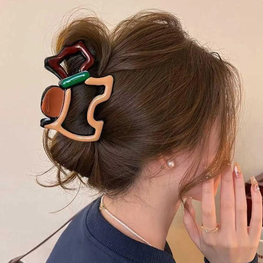 Kleine Haarspange für Hunde, gepunktete Hunde-Klauenklammer, Haarspange für hohe Pferdeschwänze, hochwertige Haifischklammer für Damen, Haar-Accessoire, Kopfschmuck – Detail 6