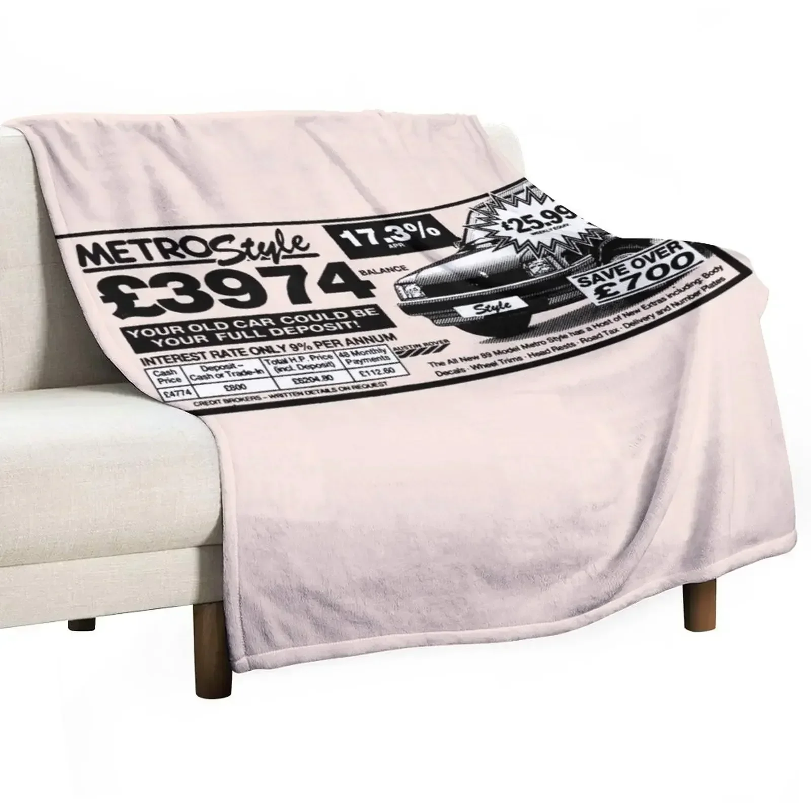 AUSTIN ROVER METRO Throw Blanket Picnic Single Luxury Thicken Cute Decorative Beds Cute Plaid Blankets