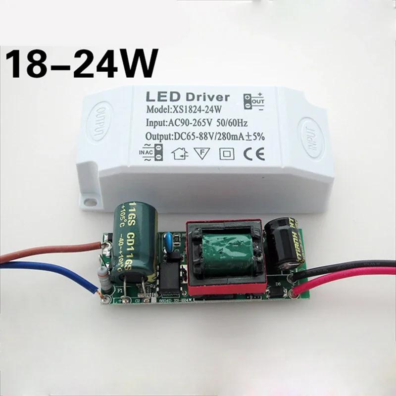 1PC AC90~265V 3~24W LED Driver Power Supply Adapter Transformer For LED Lights 3W 4-7W 8-12W 13-18W 18-24W Power Tools