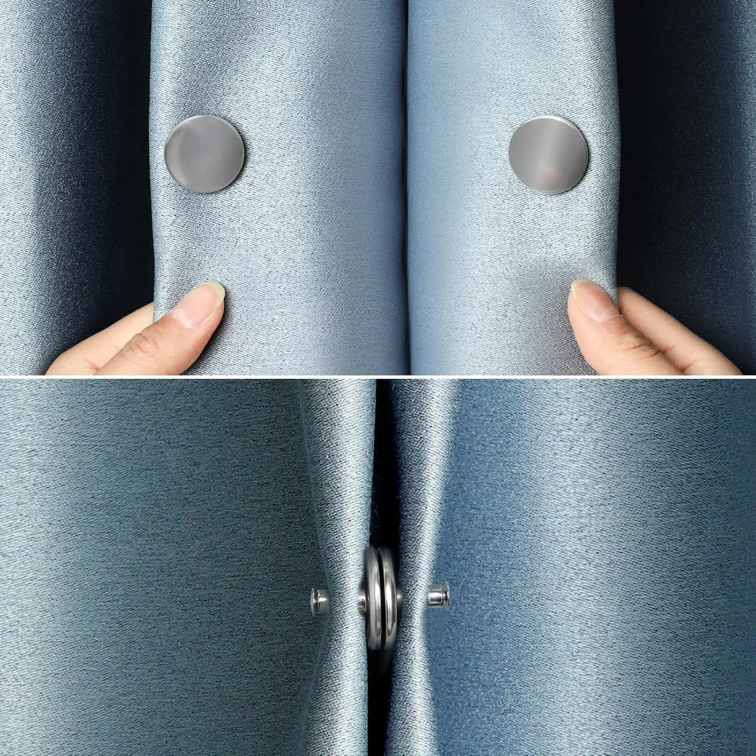 Curtain Magnets Buckles Double-Sided Magnetic Clips Prevent Light Drapery Button Curtain Fastener Holder for Bedroom Living Room