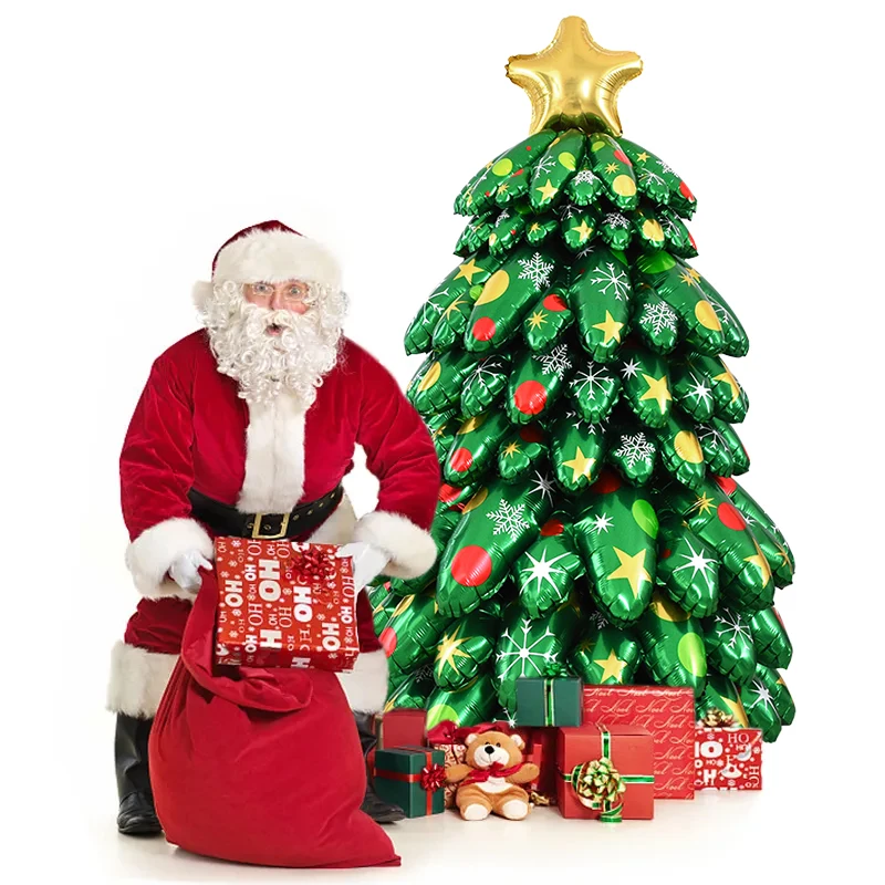 

Christmas Foil Balloons Inflatable Party Decor Green Christmas Tree DIY Balloon Merry Xmas Decor For Home 2024 New Year Navidad