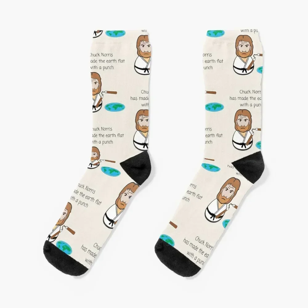 Chuck Norris Vs Earth Socks Climbing gym winter floral Socks Girl Men's