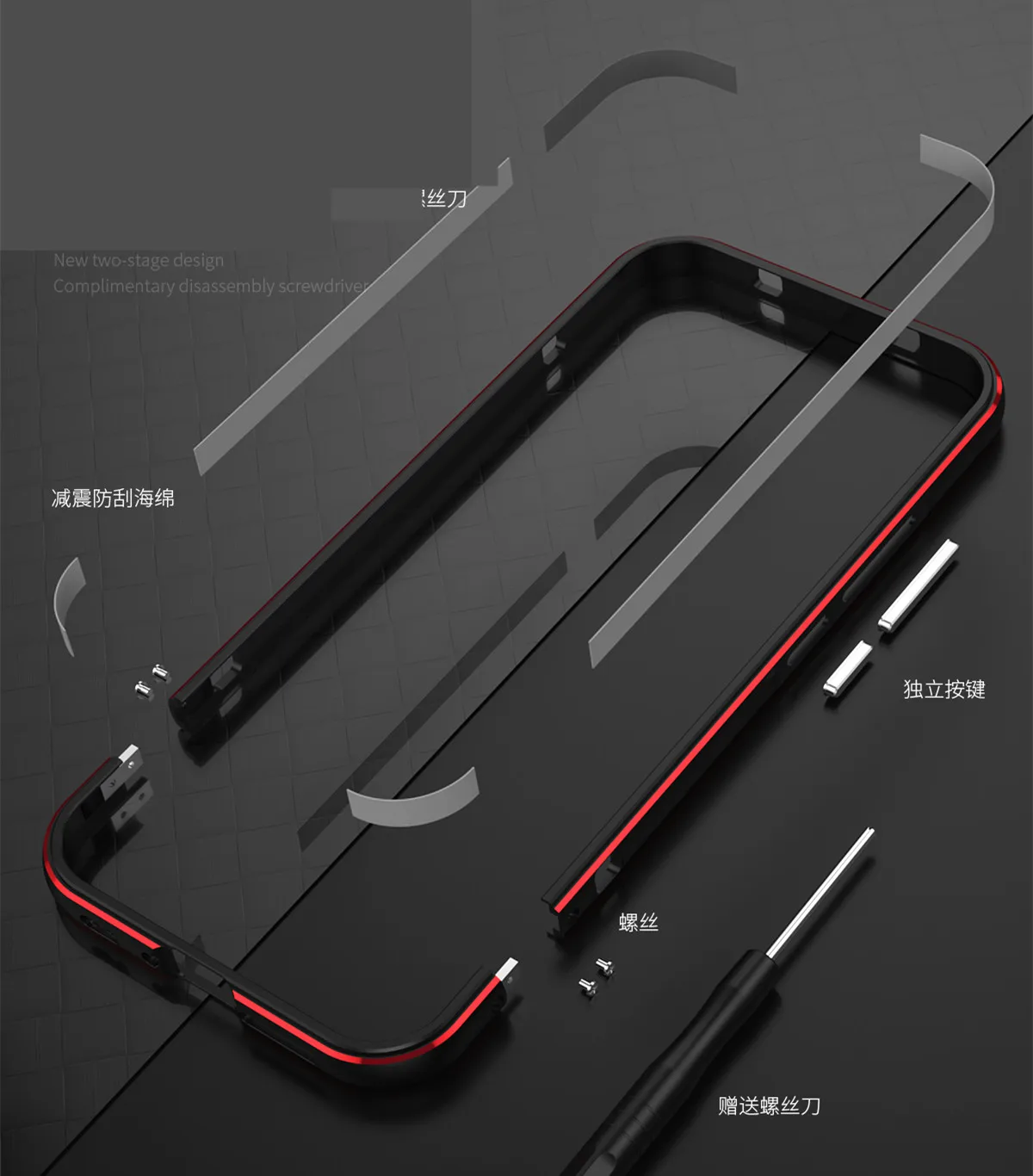 

For Xiaomi 17 pro max Case,Xiaomi 17 pro Aluminum metal bumper Frame Slim Screw Cover Case