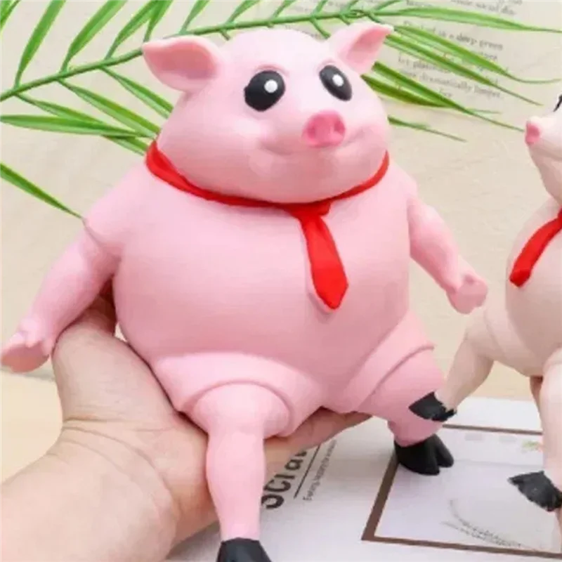 B05C-Pet Spremitura di maiale rosa antistress Simpatico animale da spremere Piccolo maiale antistress