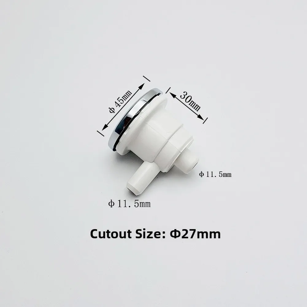 Cover Water Jet Nozzle 3 for Massage Surf Bathtubs with Chrome Cap and PVC Construction for Steady Performance