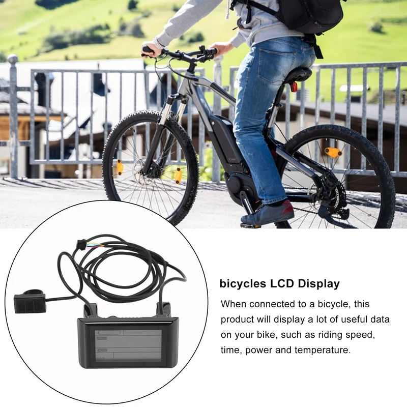 SW900 E-Bike LCD-Display 24V/36V/48V/52V/60V E-Bike LCD-Anzeigepanel für …