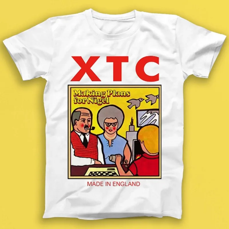 XTC Making Plans For Nigel Punk Rock Music Gift Tshirt Summer Men's and Women's Loose and Breathable T-shirt Top