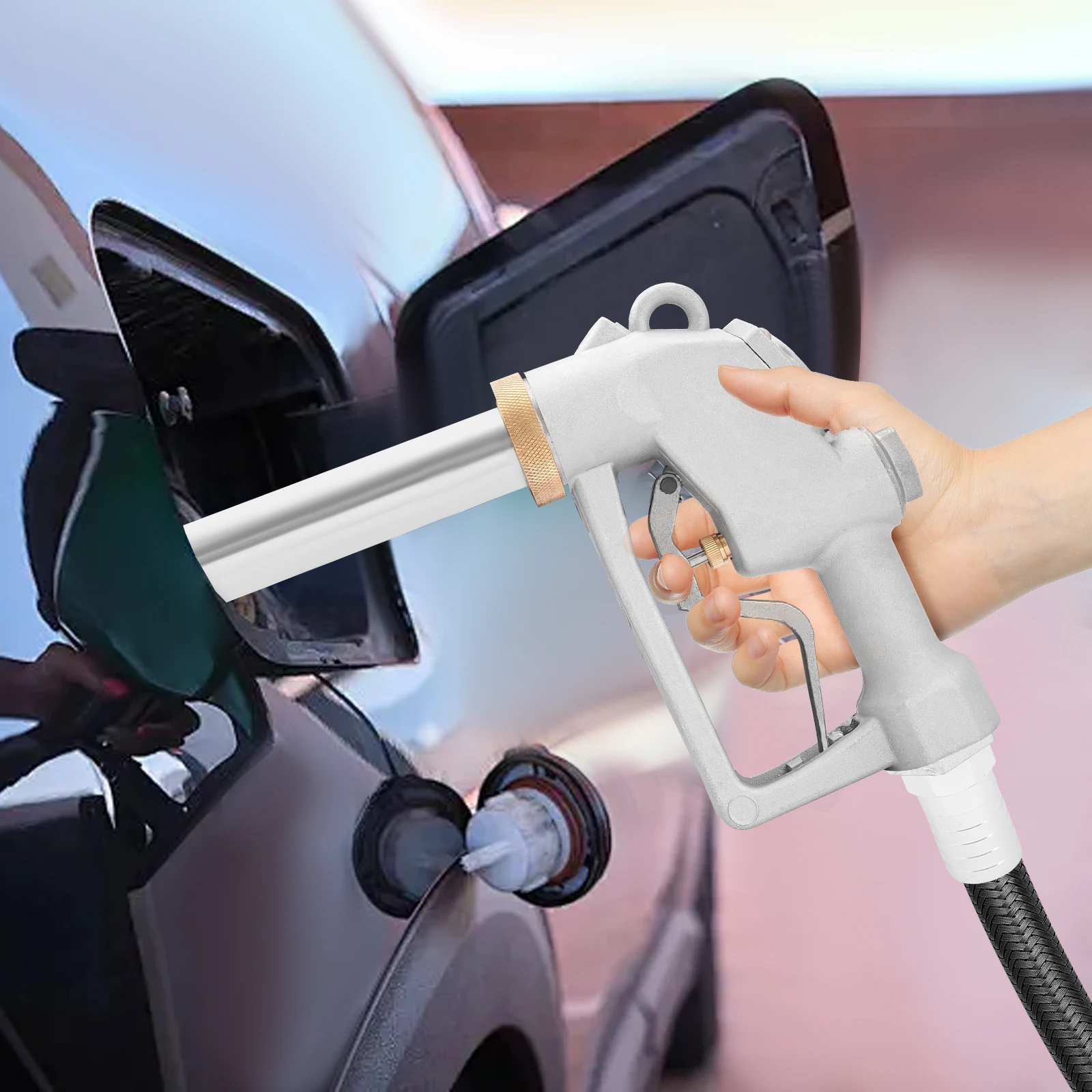 

1.5in Automatic Shut-Off Fuel Nozzle, 16cm Fuel Nozzle, Fuel Gun Widely Used in Petrol Stations, Tankers, Ships