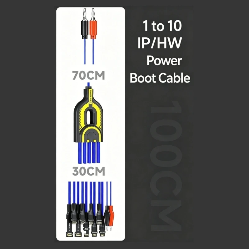 Power Boot Cable with Several Head Ends for Device Board Checks and ABS Main Body for Repair Station Tasks and Daily Use D2RC