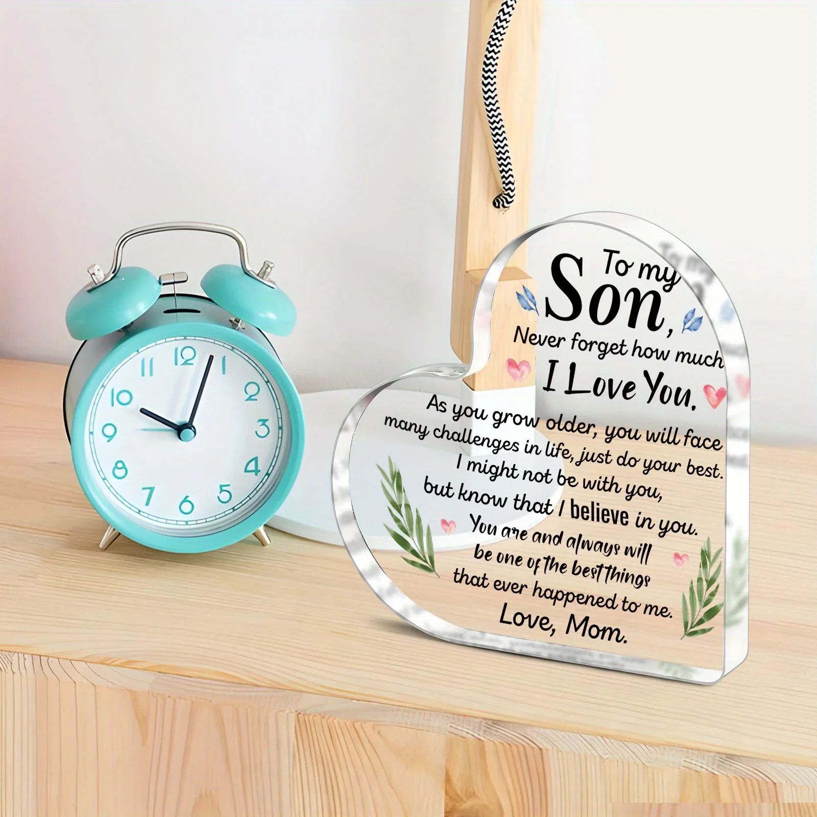 CIFBUY Acrylic Heart Award Plaque 4x4 Inch Flat Multifunctional Decor for Birthday Anniversary Wedding Home Table Centerpiece