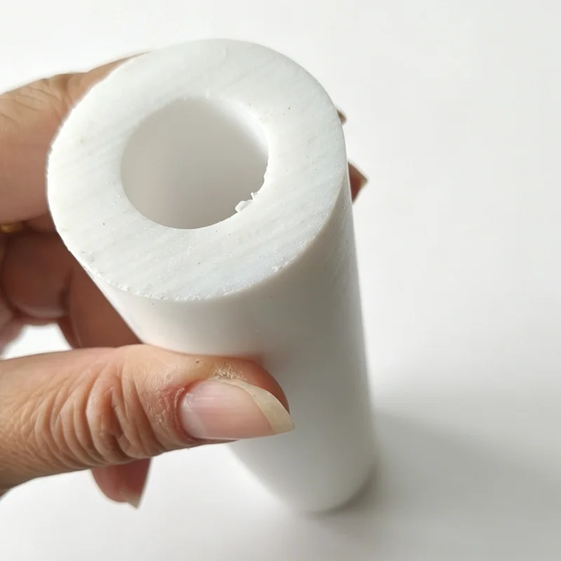 OD 40mm ID 20mm PTFE Tube Pipe White Polytetrafluoroethylene Hollow Rod Environment-Friendly Non-Toxic DIY PTFE Sleeve PTFE Bar